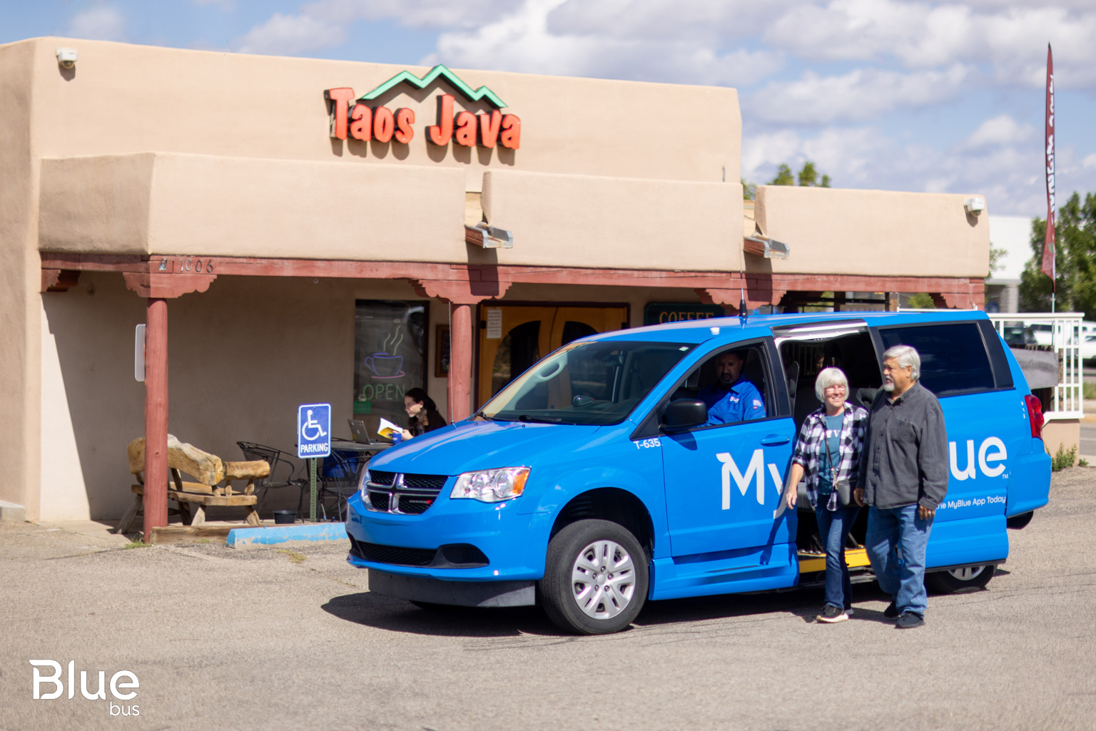 MyBlue vehicle image with passengers